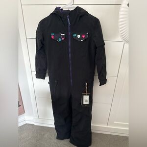 Burton girls size xs Black Floral Snowsuit